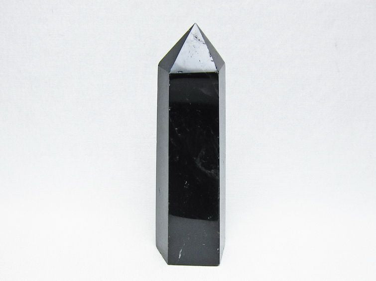モリオン ポイント 黒水晶 六角柱 置物 一点物 152-4413