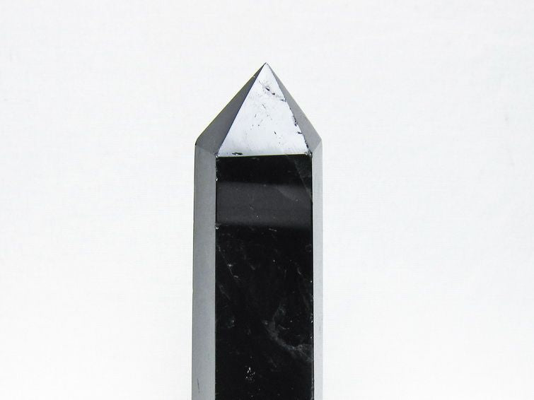 モリオン ポイント 黒水晶 六角柱 置物 一点物 152-4413