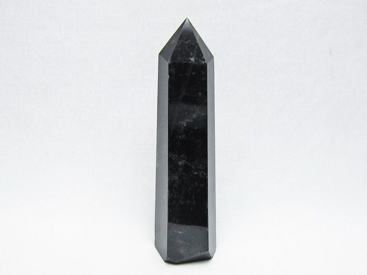 モリオン ポイント 黒水晶 六角柱 置物 一点物 152-4414
