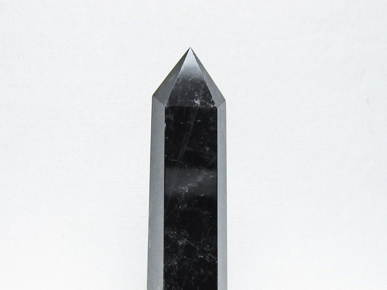 モリオン ポイント 黒水晶 六角柱 置物 一点物 152-4414