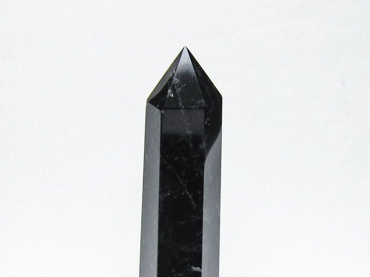 モリオン ポイント 黒水晶 六角柱 置物 一点物 152-4414
