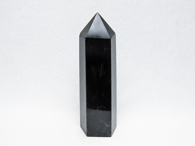 モリオン ポイント 黒水晶 六角柱 置物 一点物 152-4415