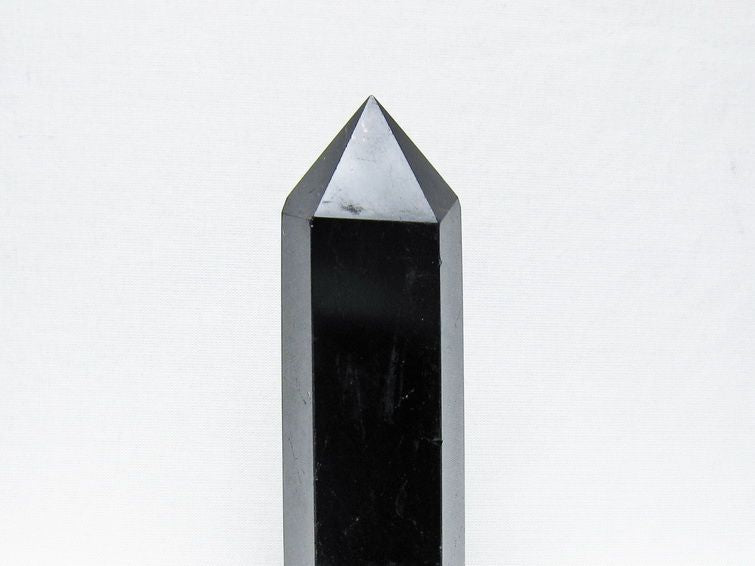 モリオン ポイント 黒水晶 六角柱 置物 一点物 152-4415