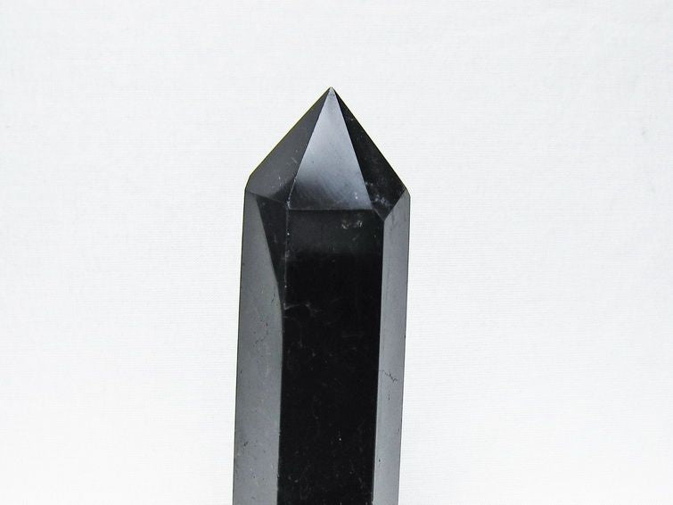 モリオン ポイント 黒水晶 六角柱 置物 一点物 152-4415