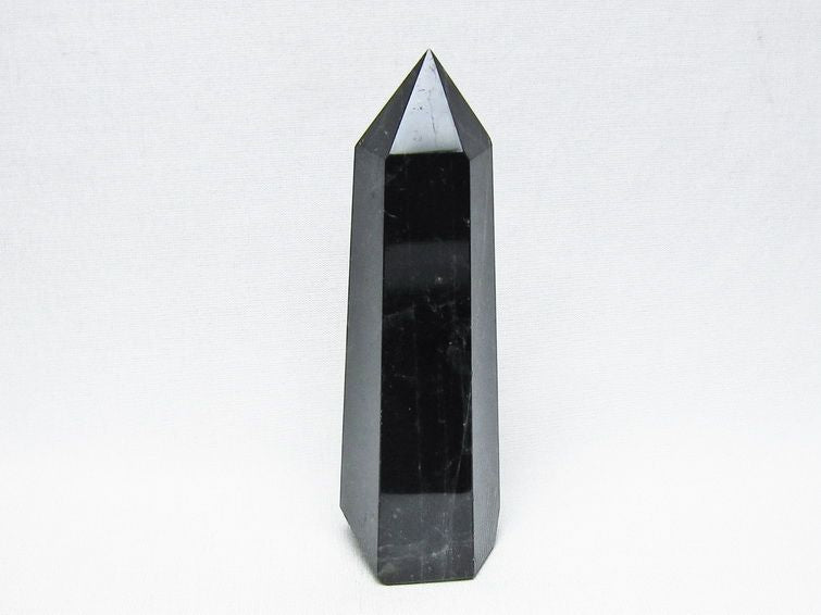 モリオン ポイント 黒水晶 六角柱 置物 一点物 152-4416