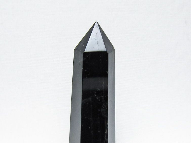 モリオン ポイント 黒水晶 六角柱 置物 一点物 152-4416