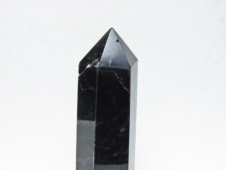モリオン ポイント 黒水晶 六角柱 置物 一点物 152-4418