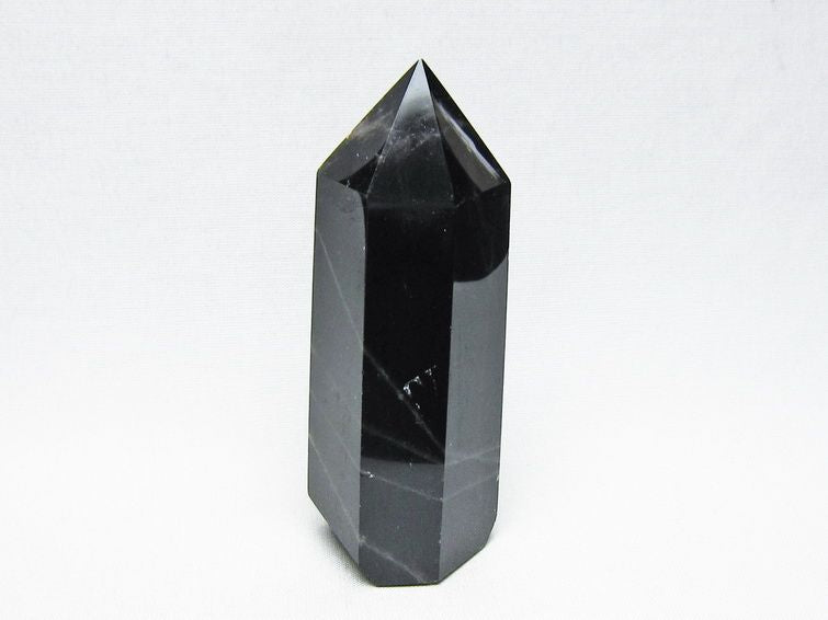 モリオン ポイント 黒水晶 六角柱 置物 一点物 152-4419