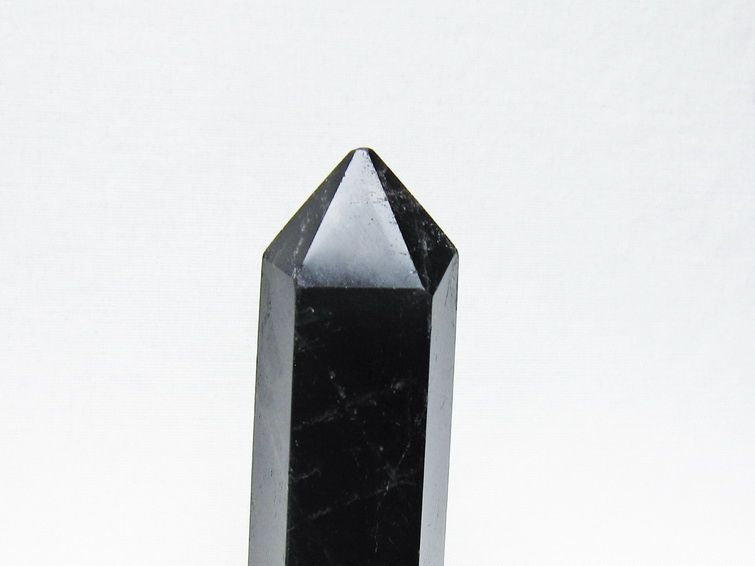 モリオン ポイント 黒水晶 六角柱 置物 一点物 152-4420