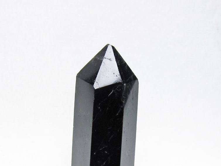 モリオン ポイント 黒水晶 六角柱 置物 一点物 152-4420