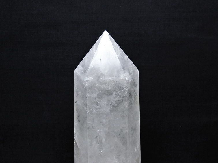 1.1Kg 水晶 六角柱 水晶 ポイント 原石 置物 台座付属 一点物 152-4718