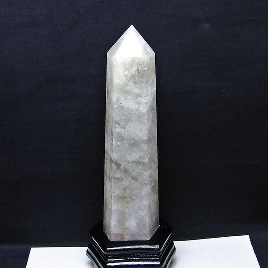 1.5Kg 水晶 六角柱 水晶 ポイント 原石 置物 台座付属 一点物 152-4729