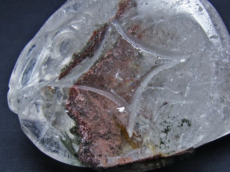 水晶 手彫り-卓上置物-キンセン-金蟾 ガーデンクォーツ 一点物 154-61