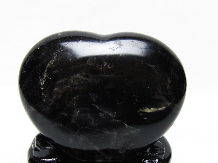 黒水晶 置物 モリオン ハート 台座付属 一点物 155-1095
