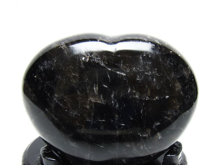 黒水晶 置物 モリオン ハート 台座付属 一点物 155-1097