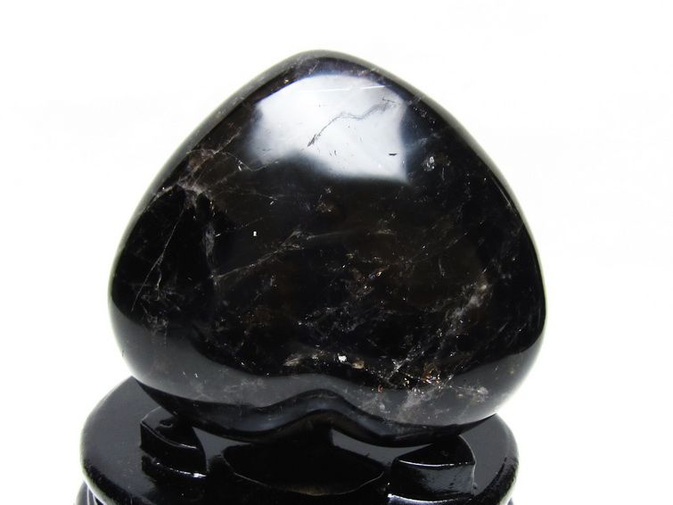 黒水晶 置物 モリオン ハート 台座付属 一点物 155-1101