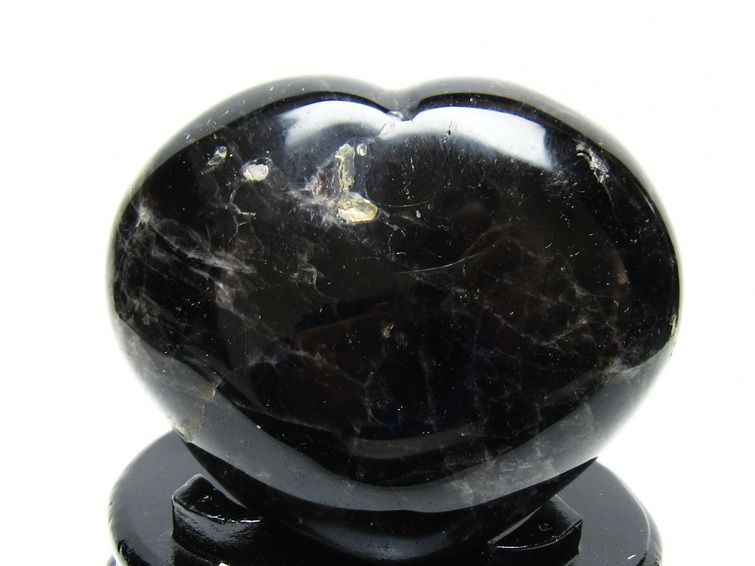 黒水晶 置物 モリオン ハート 台座付属 一点物 155-1107