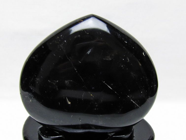 黒水晶 置物 モリオン ハート 台座付属 一点物 155-1110