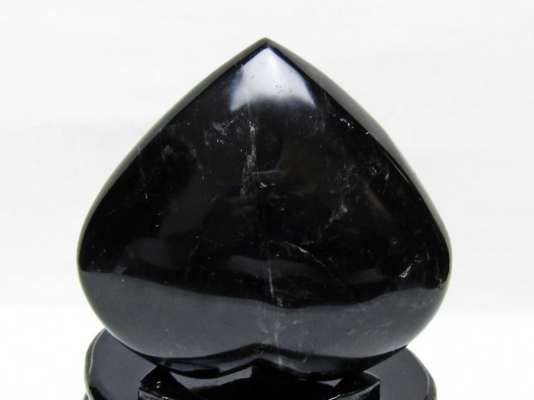 黒水晶 置物 モリオン ハート 台座付属 一点物 155-1111