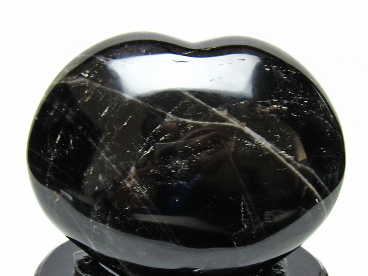 黒水晶 置物 モリオン ハート 台座付属 一点物 155-1112