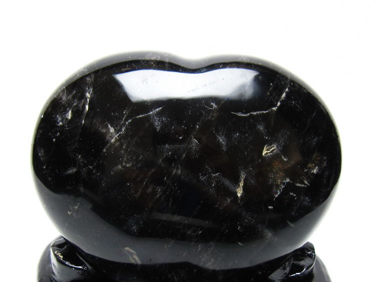 黒水晶 置物 モリオン ハート 台座付属 一点物 155-1114