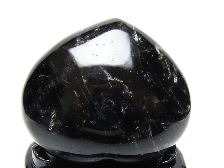 黒水晶 置物 モリオン ハート 台座付属 一点物 155-1114