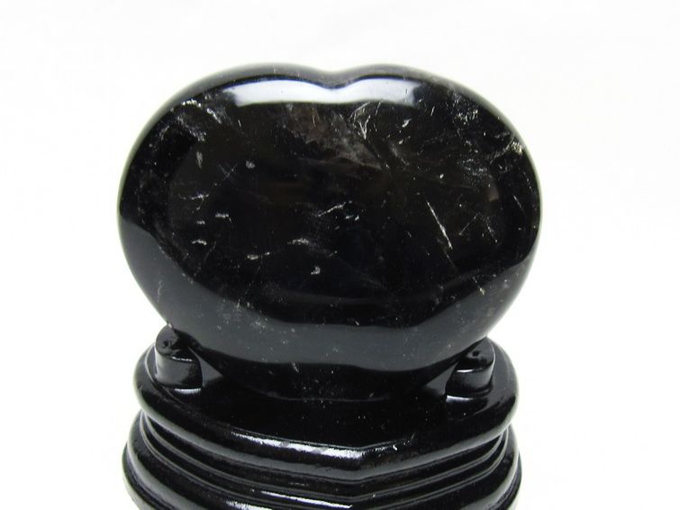 黒水晶 置物 モリオン ハート 台座付属 一点物 155-1115