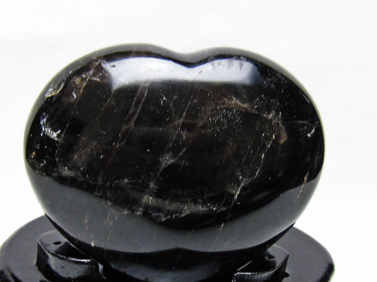 黒水晶 置物 モリオン ハート 台座付属 一点物 155-1116