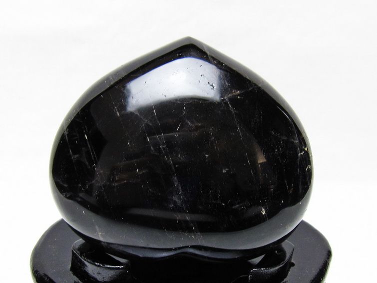 黒水晶 置物 モリオン ハート 台座付属 一点物 155-1116