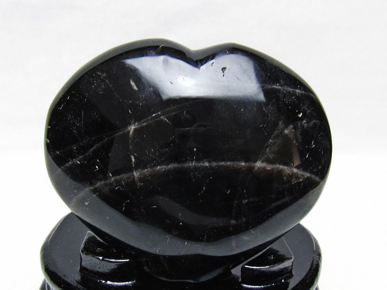 黒水晶 置物 モリオン ハート 台座付属 一点物 155-1119