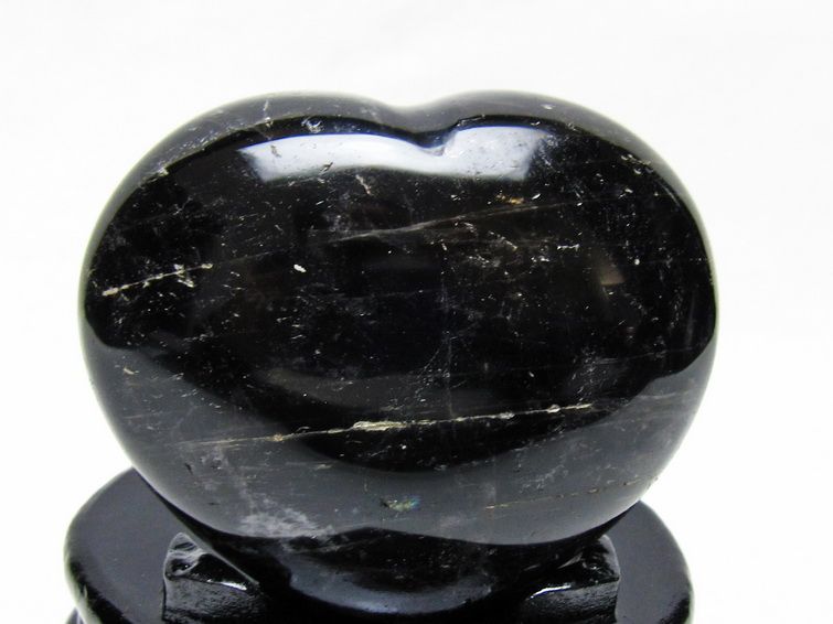 黒水晶 置物 モリオン ハート 台座付属 一点物 155-1120