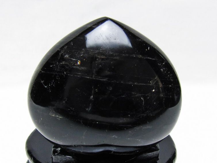 黒水晶 置物 モリオン ハート 台座付属 一点物 155-1120