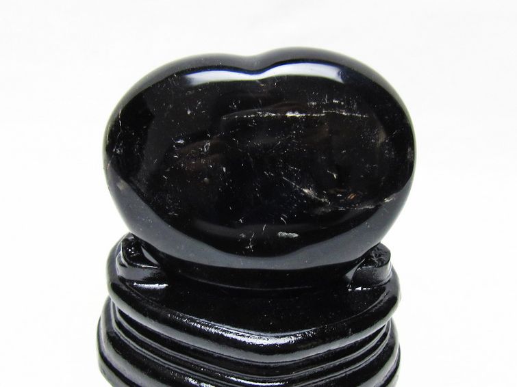 黒水晶 置物 モリオン ハート 台座付属 一点物 155-1121