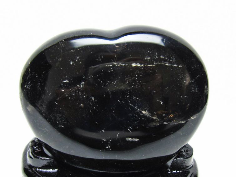 黒水晶 置物 モリオン ハート 台座付属 一点物 155-1121