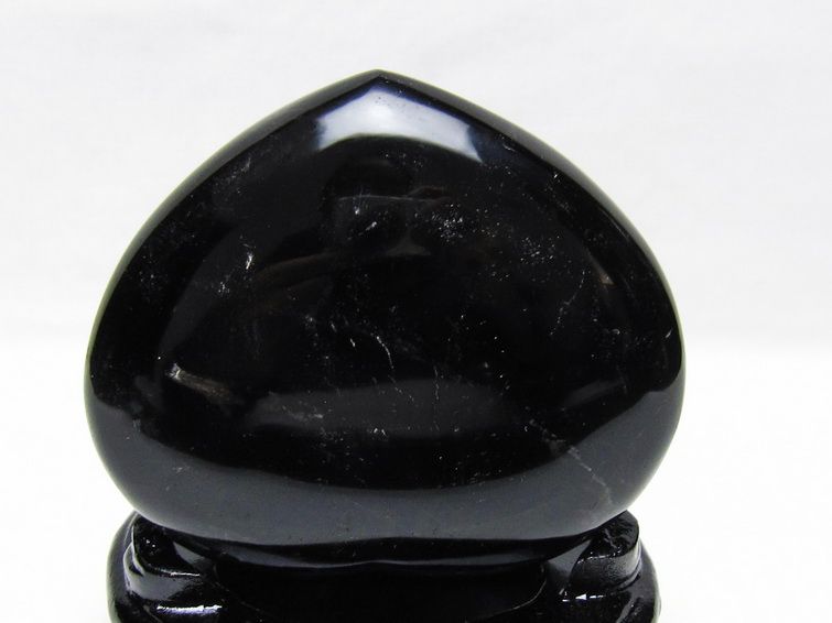 黒水晶 置物 モリオン ハート 台座付属 一点物 155-1121