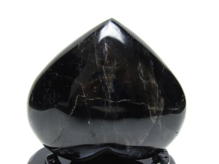 黒水晶 置物 モリオン ハート 台座付属 一点物 155-1122