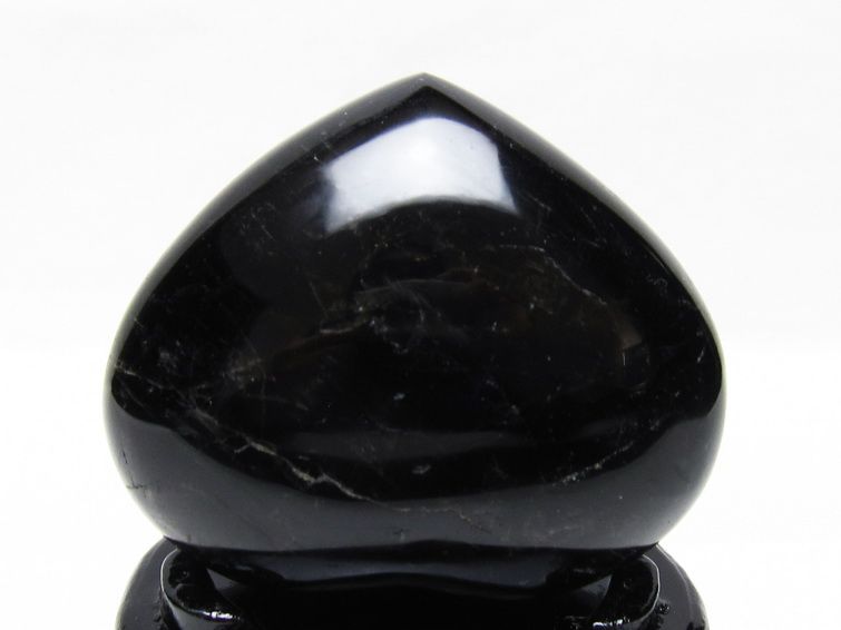 黒水晶 置物 モリオン ハート 台座付属 一点物 155-1123