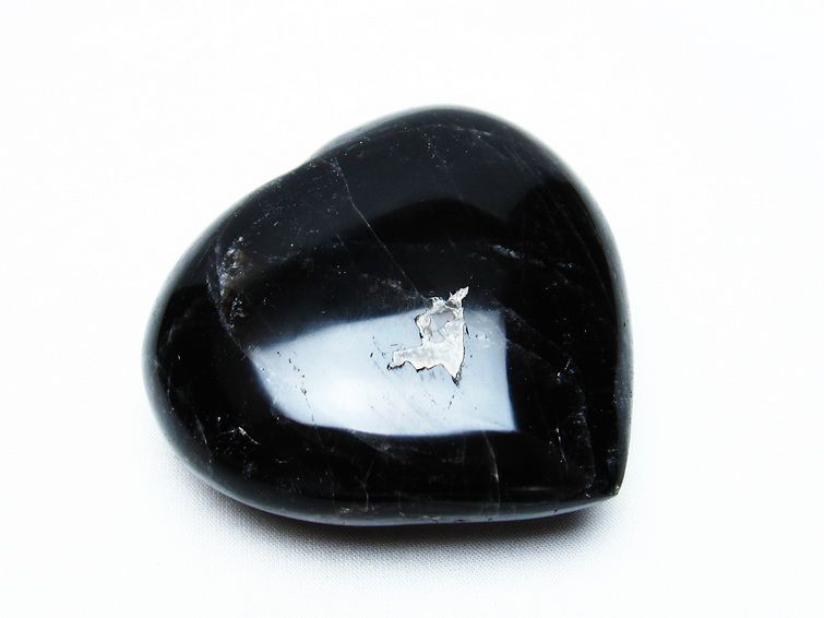 モリオン 置物 黒水晶 ハート 一点物 155-547