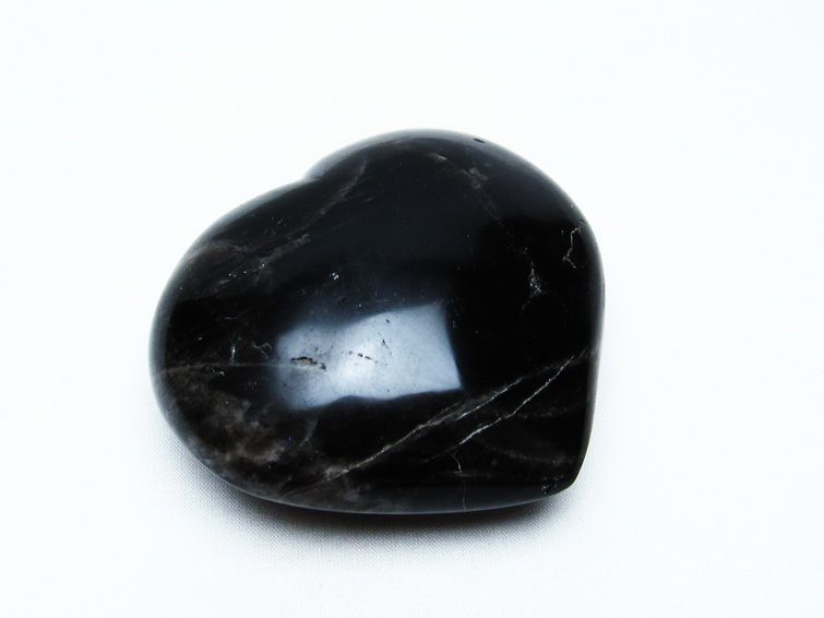 モリオン 置物 黒水晶 ハート 一点物 155-557