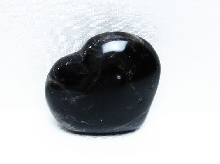 モリオン 置物 黒水晶 ハート 一点物 155-557