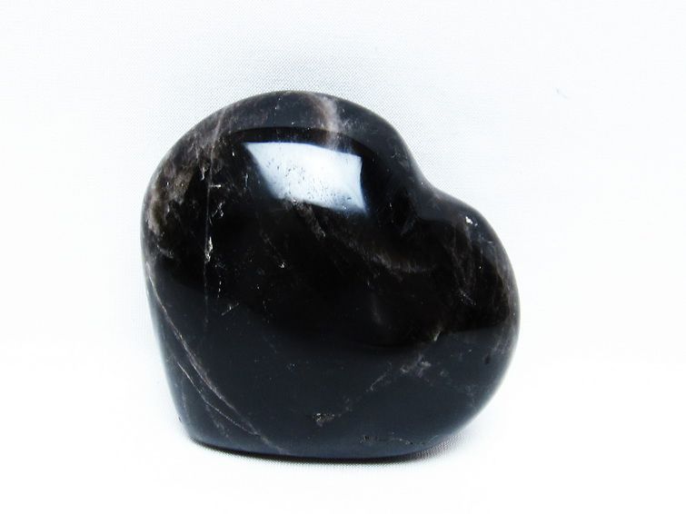 モリオン 置物 黒水晶 ハート 一点物 155-557