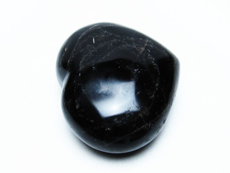 モリオン 置物 黒水晶 ハート 一点物 155-654