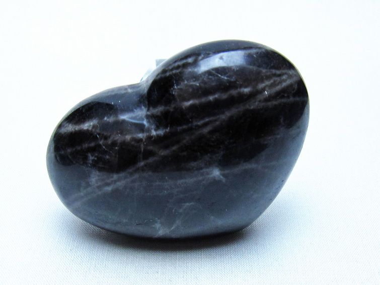 モリオン 置物 黒水晶 ハート 一点物 155-954