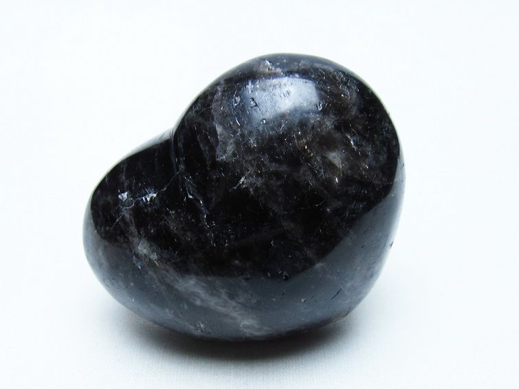 モリオン 置物 黒水晶 ハート 一点物 155-955