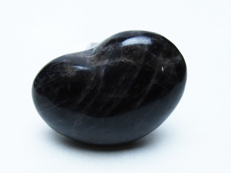 モリオン 置物 黒水晶 ハート 一点物 155-957