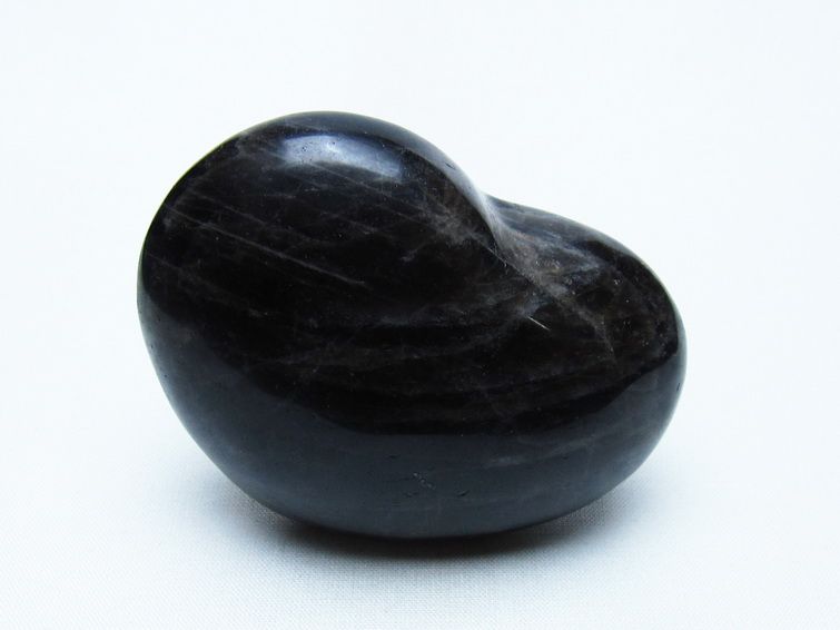 モリオン 置物 黒水晶 ハート 一点物 155-957