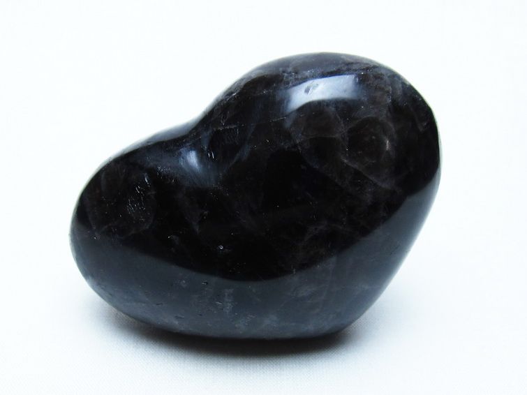 モリオン 置物 黒水晶 ハート 一点物 155-958