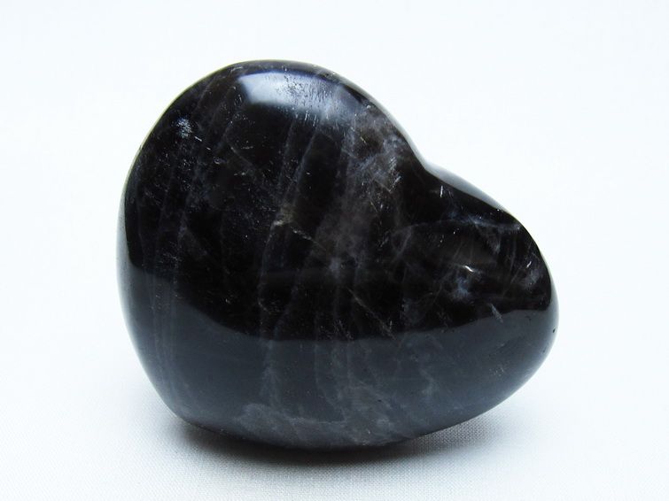 モリオン 置物 黒水晶 ハート 一点物 155-959