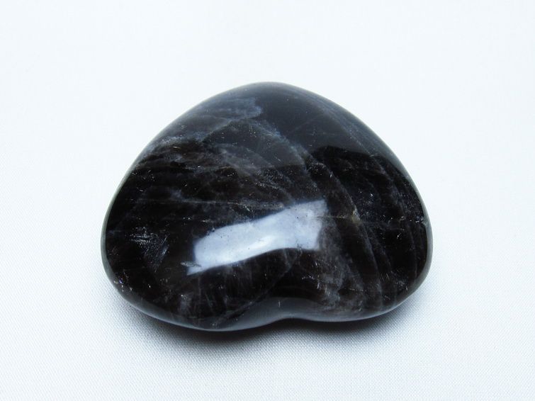 モリオン 置物 黒水晶 ハート 一点物 155-959