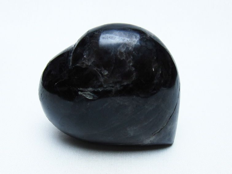 モリオン 置物 黒水晶 ハート 一点物 155-960